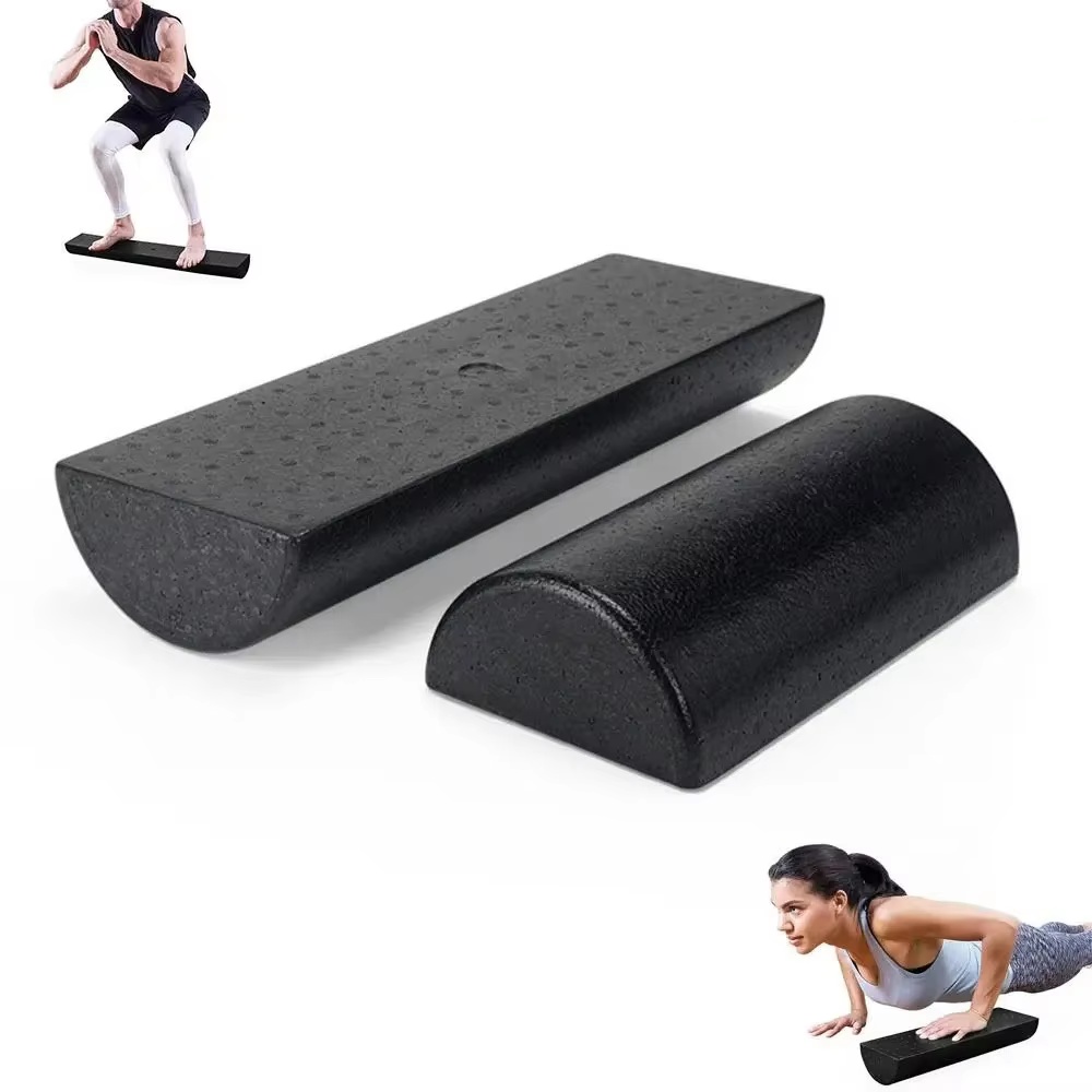 Vibrating Foam Roller - Rouleau de massage demi-rond portable pour